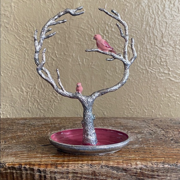 🌷Vintage🌷Jewelry Tree with Enameled Birds - Picture 11 of 11